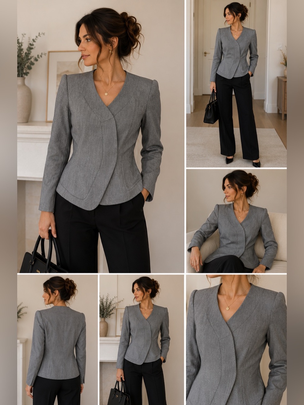Vintage Armani Collezioni Blazer Approx Size 10 Made in Italy Quiet Luxury